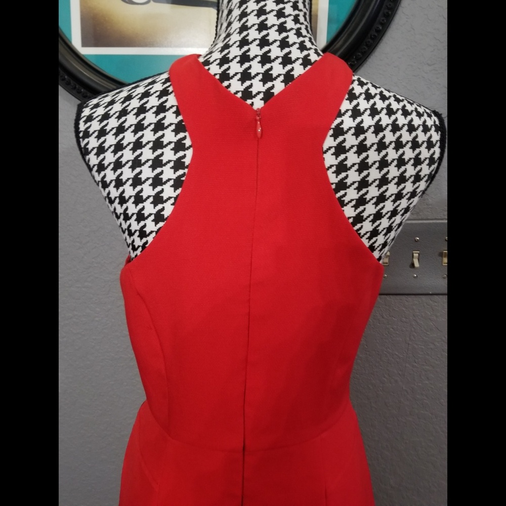 Anthro Elegant Red Dress - Picture 6 of 8